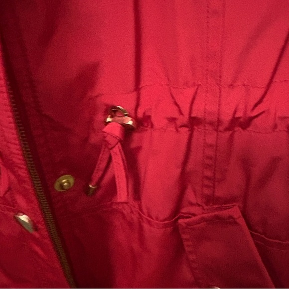 Charter Club Vibrant Red Utility Jacket with Hood - Picture 3 of 14